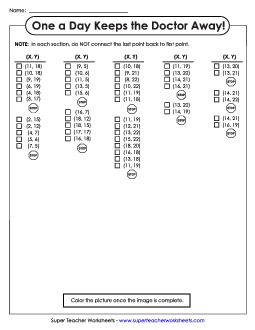 Mystery Graph - Apple Mystery Graph Picture Worksheet