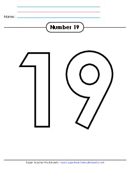 Outline - Number 19 Number Families Worksheet