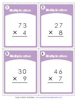 Multiplication: 2-Digit by 1-Digit Worksheet