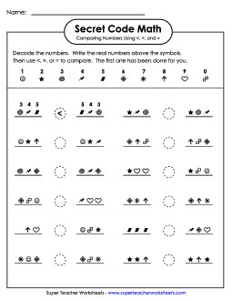 SCM: Comparing 3-Digit Numbers Comparing Numbers Worksheet