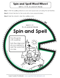 Spin and Spell (C-17) Spelling C Worksheet