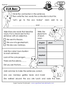 New ELA Buzz: Week 16<br>Worksheets 76 through 80 Worksheet