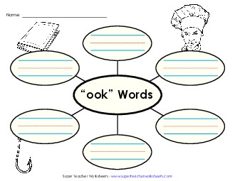 Word Web (-ook) Word Families Worksheet