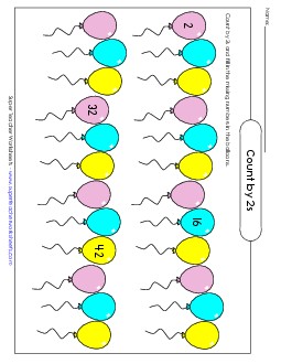 Balloons: Count by 2s Counting Worksheet