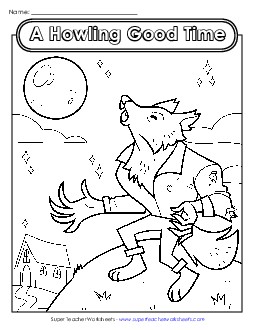 Werewolf: A Howling Good Time Halloween Worksheet