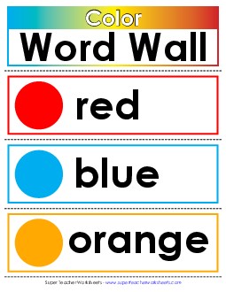 Color Words Free Colors Worksheet