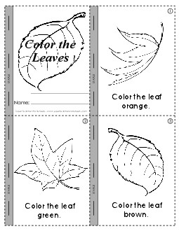 Fall:  Color the Leaves Worksheet