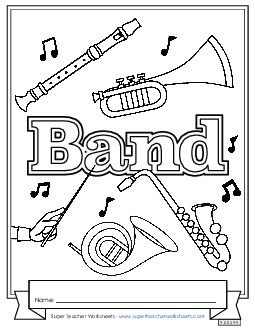 Band Subject Covers Worksheet