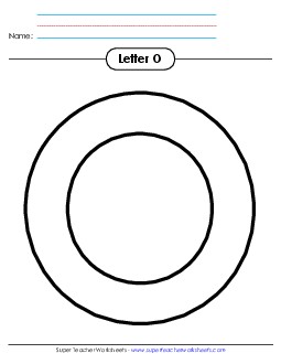 Outline - Uppercase O Alphabet Worksheet