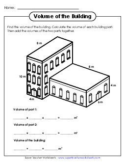 Volume of Building Worksheet