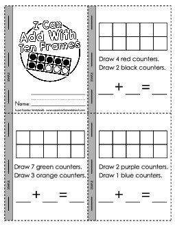 Mini-Book: Ten-Frames Ten Frames Worksheet