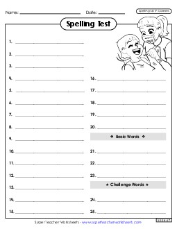 Spelling Test (Careers) Spelling F Worksheet