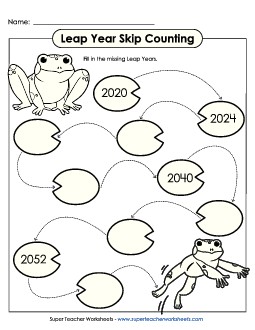 Leap Year Skip Counting Free Leap Day Worksheet