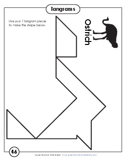 Tangram Puzzles #46-50 Tangrams Worksheet