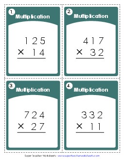 Multiplication: 3-Digit by 2-Digit Worksheet