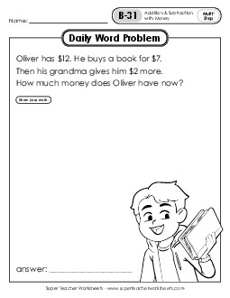 Daily Word Problems B-31 through B-35 Worksheet