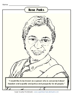 Rosa Parks Free Womens History Worksheet