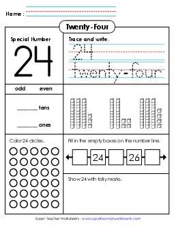 Special Number: 24 Counting Worksheet