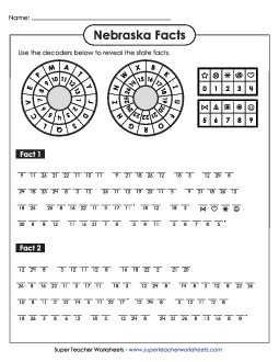 Cryptogram Puzzle States Individual Worksheet