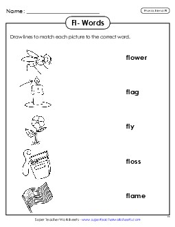 Matching Worksheet Phonics Blends Worksheet