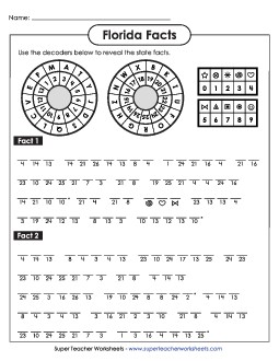 Cryptogram Puzzle States Individual Worksheet