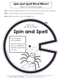 Spin-and-Spell (C-27) Spelling C Worksheet