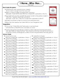 Perimeter Worksheet