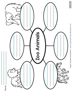 Zoo Animals Word Web Worksheet