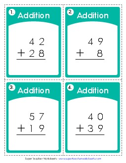 Addition: 2-Digit (with Regrouping) Free Worksheet