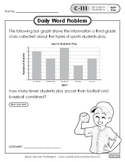 Daily Word Problems  C-111 through C-115 Worksheet