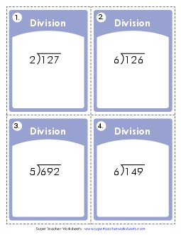 Division: 3-Digit Dividends Worksheet