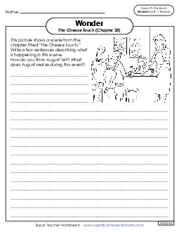 Picture Writing Prompt (The Cheese Touch) Book Wonder Worksheet