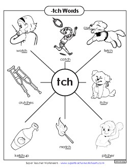 -tch Words Anchor Chart Free Phonics Trigraphs Worksheet