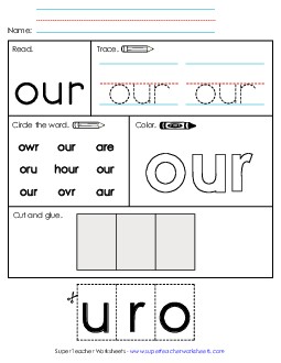 Worksheet 2: Our Sight Words Individual Worksheet