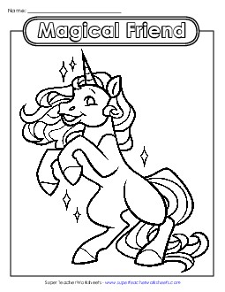 Magical Friend Coloring Pages Worksheet