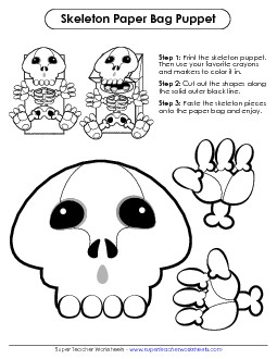 Halloween: Skeleton Worksheet