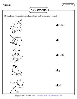 Matching Worksheet Phonics Blends Worksheet