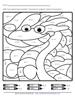 New Mystery Picture: Dragon Spanish Worksheet