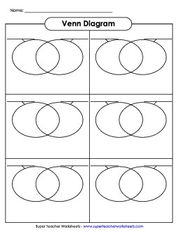 6 Blank Venn Diagrams Worksheet