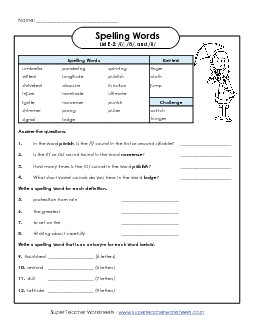 Question Worksheet (E-2) Free Spelling E Worksheet