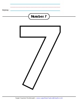 Outline - Number 7 Number Families Worksheet