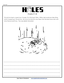 Chapter 19: Summarize the Picture  Book Holes Worksheet