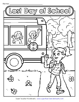 Coloring Page: Goodbye Bus Coloring Pages Worksheet