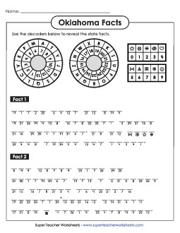 Cryptogram Puzzle Free States Individual Worksheet