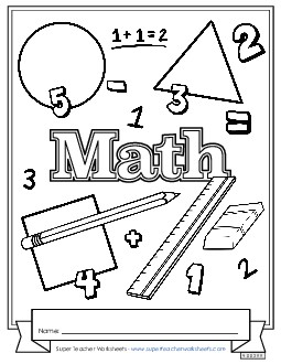 Math Free Subject Covers Worksheet