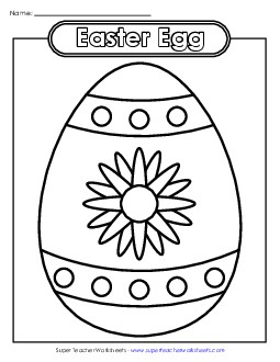 Easter Egg Coloring Set Worksheet