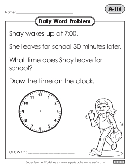 Daily Word Problems  A-116 through A-120 Worksheet