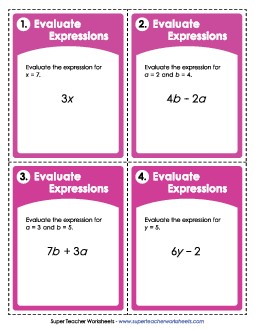 Pre-Algebra and Algebra  Free Printable Worksheet