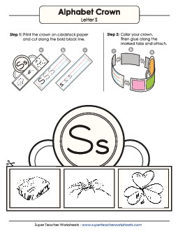 Letter S Hat Alphabet Worksheet