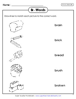 Matching Worksheet Phonics Blends Worksheet